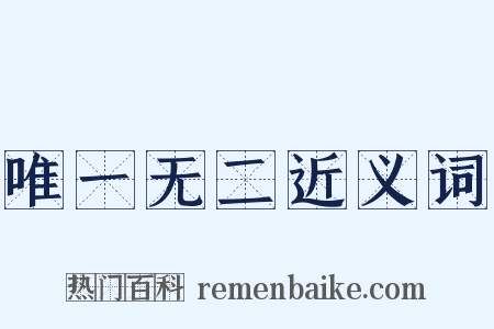 唯一无二近义词是什么意思的图片